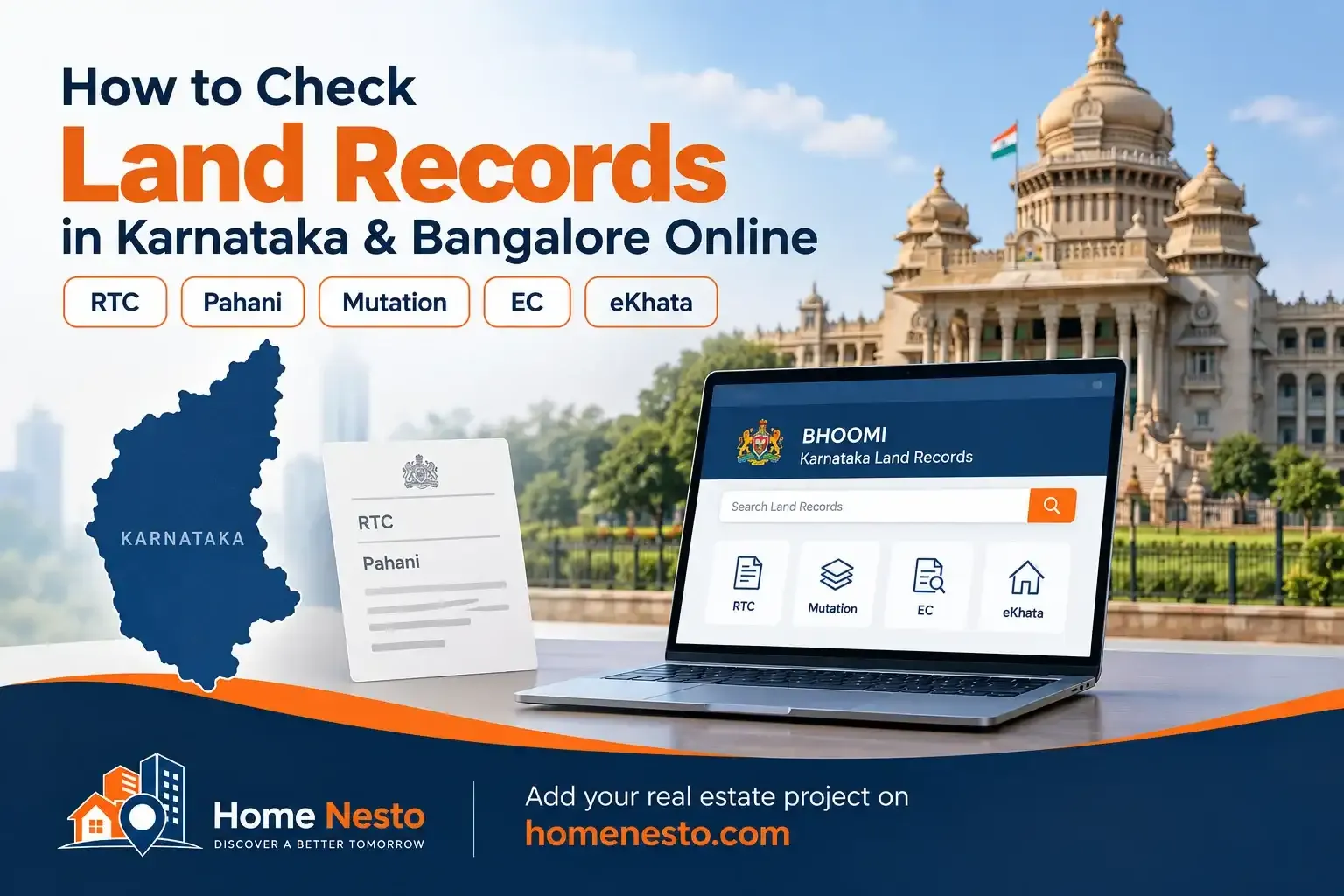 How to Check Land Records in Karnataka & Bangalore Online: RTC, Pahani, Mutation, EC and eKhata — Home Nesto